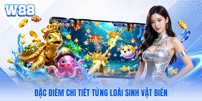 Đặc điểm chi tiết từng loài sinh vật biển Đặc điểm chi tiết từng loài sinh vật biển