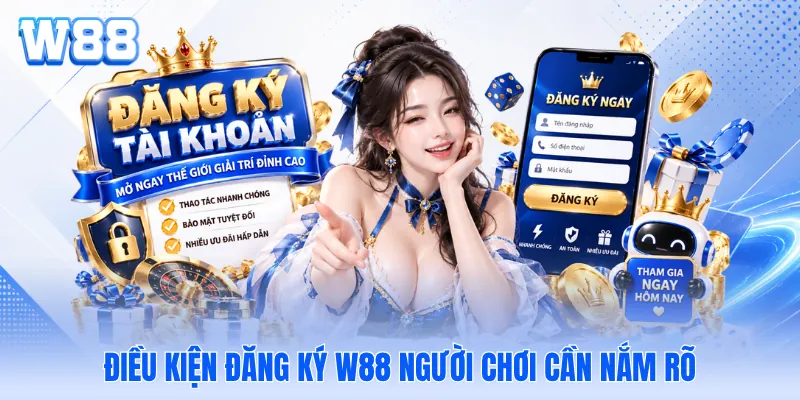 Điều kiện đăng ký W88 người chơi cần nắm rõ