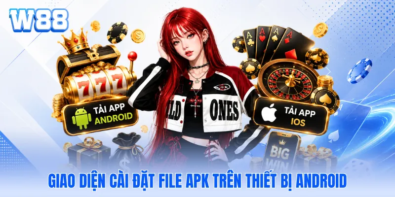 Giao diện cài đặt file APK trên thiết bị Android Giao diện cài đặt file APK trên thiết bị Android
